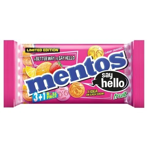 Mentos Fruit Chewy Dragees 3 x 38g
