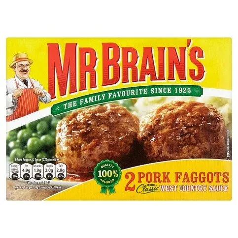 Mr Brain's Pork Faggots 2 Pack 222g