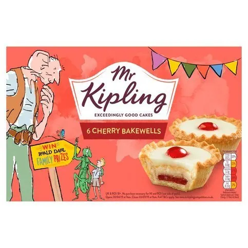 Mr Kipling 6 Cherry Bakewells