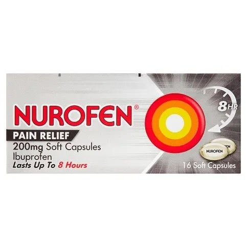 Nurofen Pain Relief 200mg 16 Soft Capsules