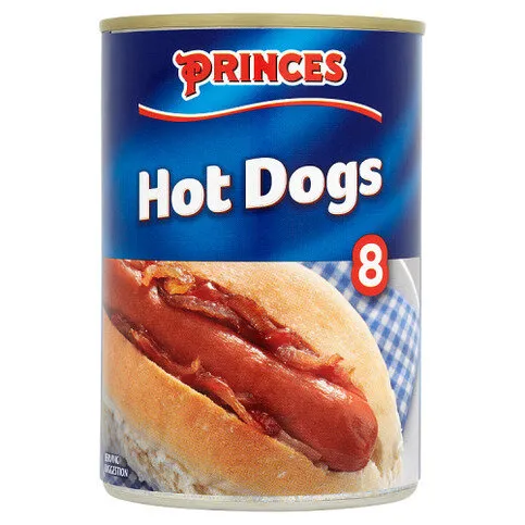 Princes 8 Hot Dogs In Brine 400g