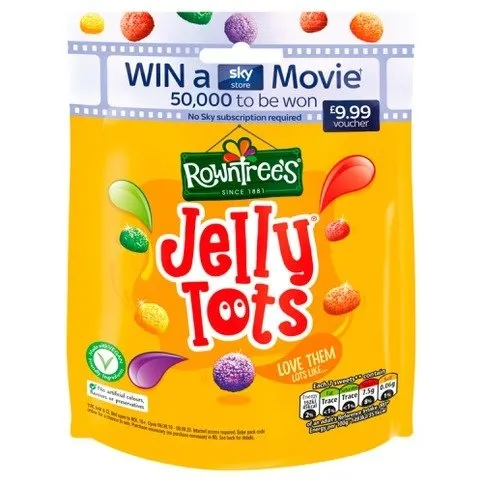 Rowntree's Jelly Tots Sweets Sharing Bag 150g