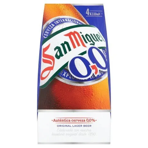 San Miguel Alcohol Free Lager Beer 4 x 330ml
