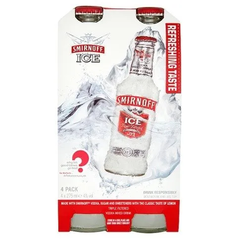 Smirnoff Ice Original Ready To Drink Premix 4 Pack Bottle 275ml