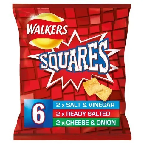 Walkers Squares Variety Multipack 6 x 22g