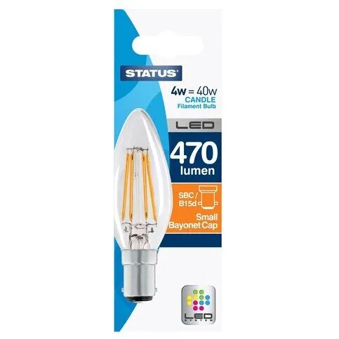Status Filament Led 4W Candle Bulb
