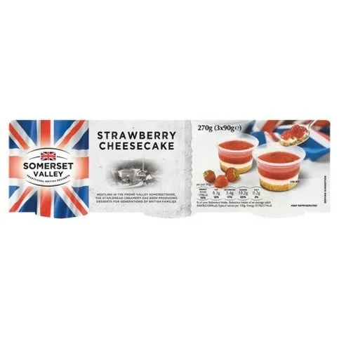 Somerset Valley Strawberry Cheesecake 3 x 90g