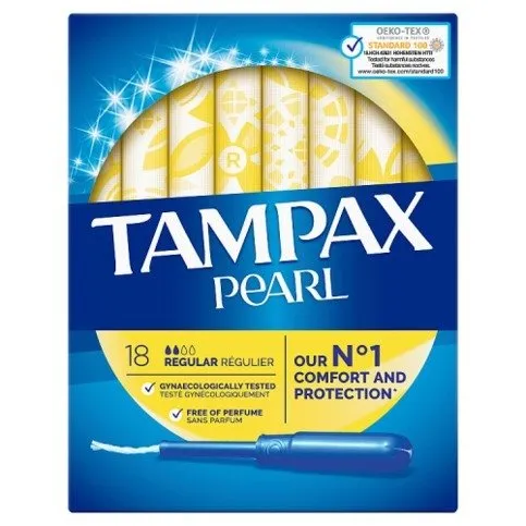 Tampax Pearl Regular Tampons With Applicator X 18