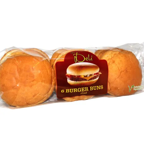 Delicontinental Plain Burger Buns 6 Pack
