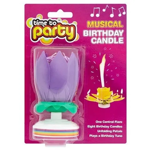 Time To Party Musical Birthday Candle
