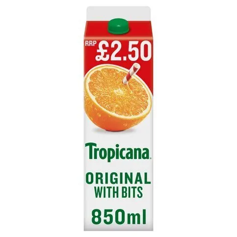 Tropicana Original Orange Juice with Bits 850ml