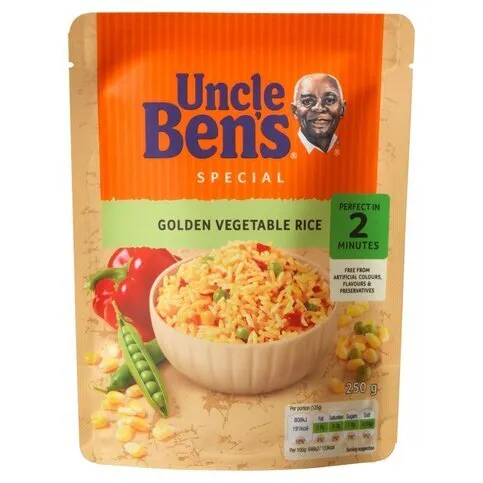 Uncle Bens Microwave Golden Vegetable Rice 250g