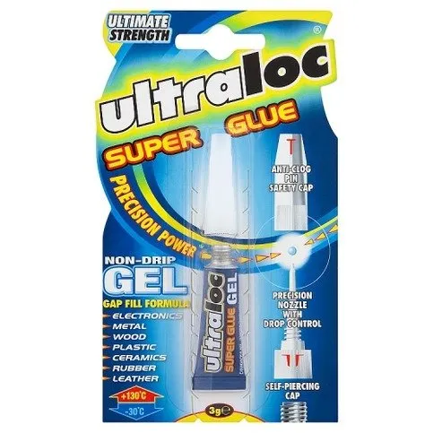 Ultraloc Super Glue Non-Drip Gel 3g