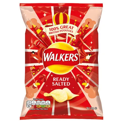 Walkers Ready Salted Crisps 32.5g