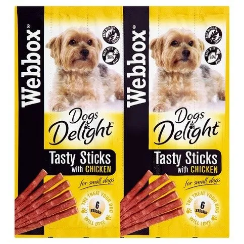 Webbox Dogs Delight with Chicken 6 Tasty Sticks 30g