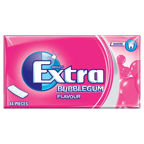 Extra Bubblegum Chewing Gum Sugar Free 14 Sticks