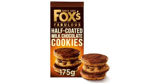 Fox's Milk Chocolate Half Coated Cookies 175g