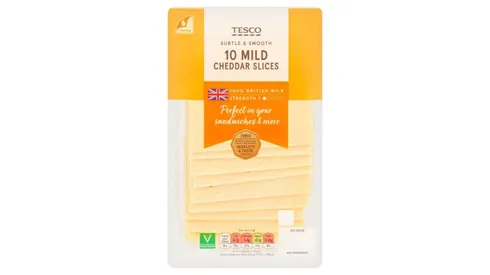 Tesco Mild Cheddar Slices 250g
