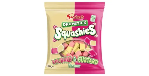 Swizzels Drumstick Squashies Rhubarb & Custard Flavour 120g