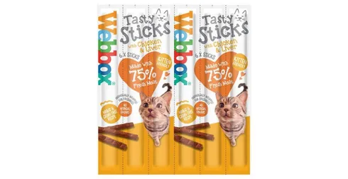 Webbox Tasty Sticks with Chicken & Liver 6's