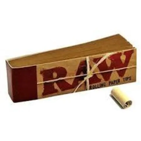 Raw Original Rolling Roll Paper Tips Filter 100 Pack