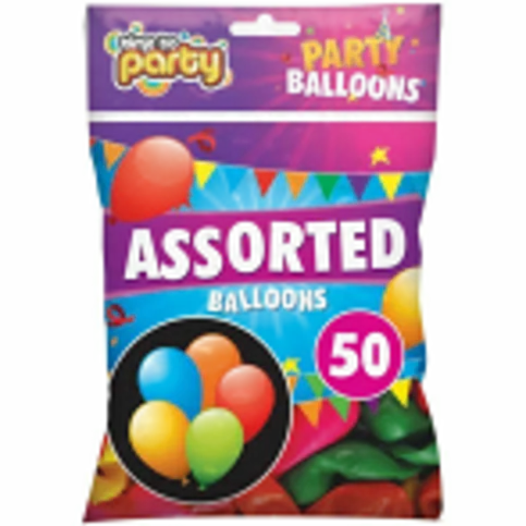 Assorted Balloons 50 Pack