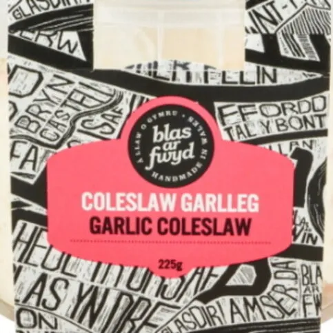 Blas Ar Fwyd Garlic Coleslaw 225g