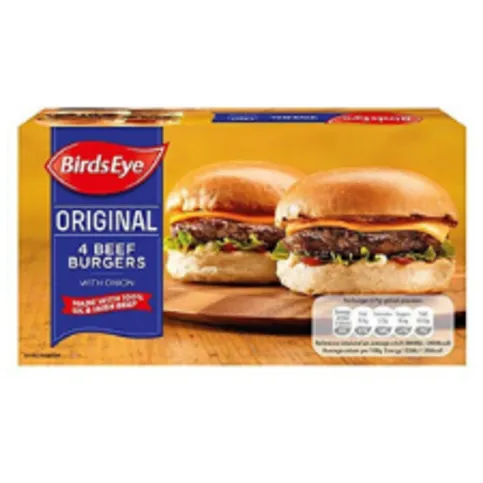 Birds Eye Original 4 Beef Burgers with Onion 227g