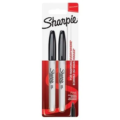 Black Sharpie Markers Card 2 Pack