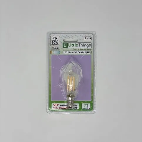 CANDLE LED-F (SES) 6W (2700K) PM£3.39 (E104)