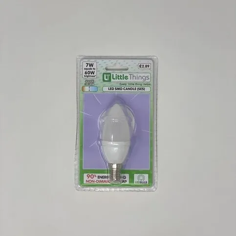 CANDLE LED-S (SES) 7W (4000K) PM£2.89 (E184)