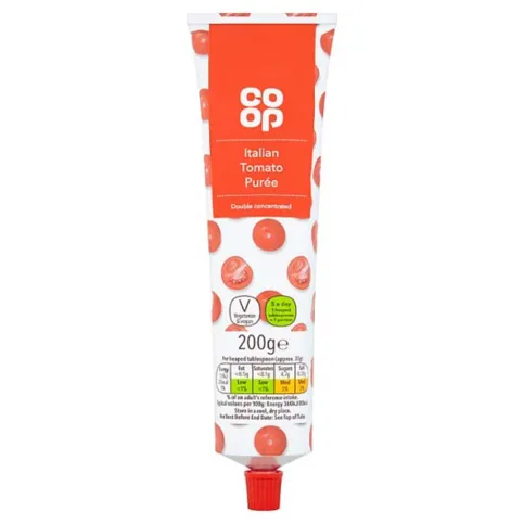 Co-Op Double Concentrated Tomato Puree in A Tube  200g