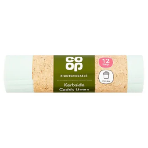 Co-op 12 Biodegradable Kerbside Caddy Liners 25L