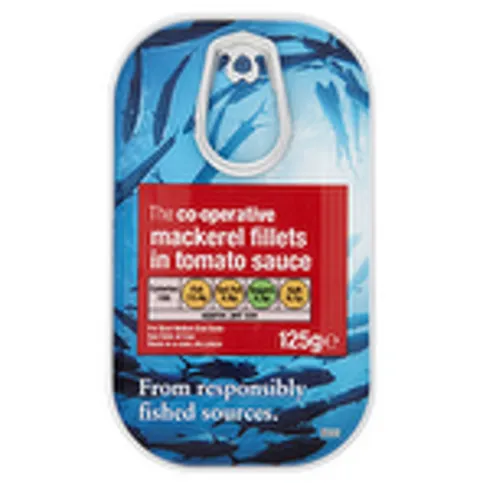Co-op Mackerel Fillets in Tomato Sauce 125g