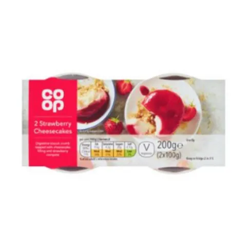 Co-op Strawberry Cheesecakes 2 x 100g (200g)