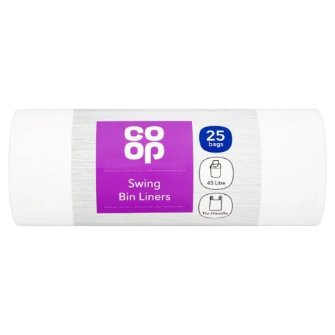 Co-op 25 Swing Bin Liners 45 Litre