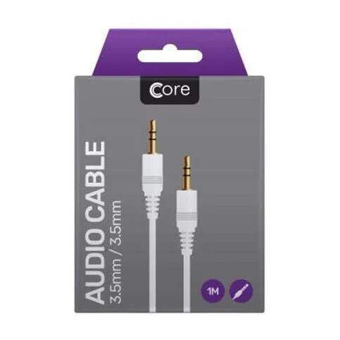 Core White Audio Cable 1m