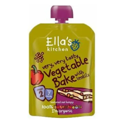 Ella's Kitchen Organic Vegetable and Lentil Bake Baby Pouch 7+ Months 130g