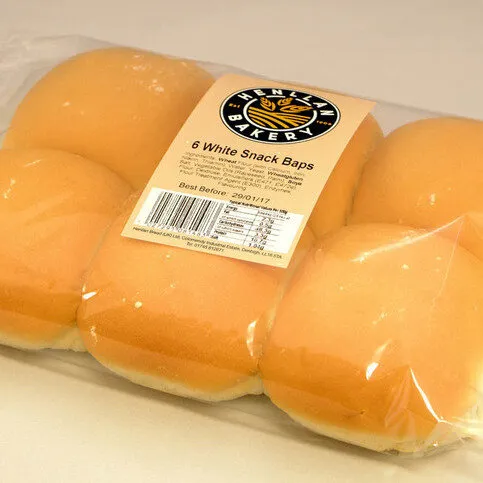 Henllan White Snack Baps 6's