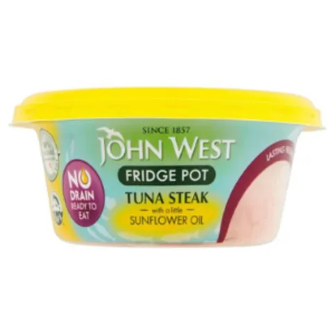 John West No Drain Fridge Pot Tuna Steak with a Little Sunflower Oil 110g