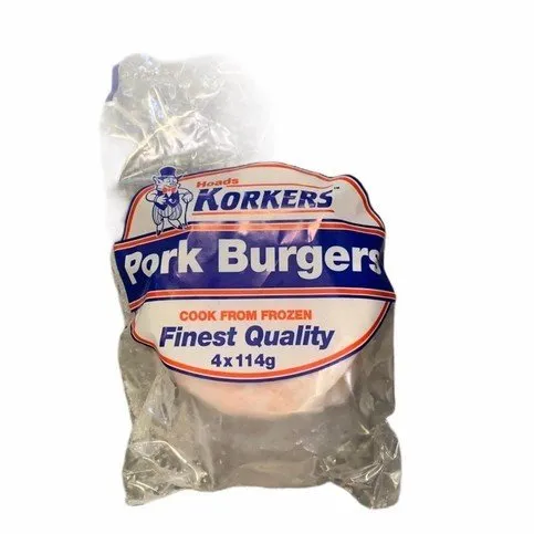 Korkers Pork Burgers 4 x 114g