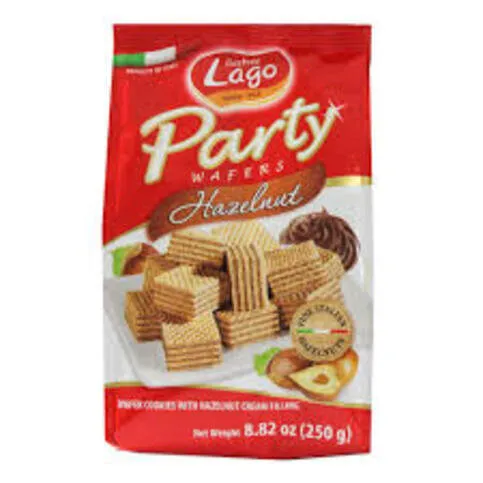 Lago Party Hazlenut Wafers 250g