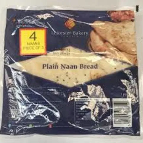 Leicester Bakery Plain Naan Bread 3 Pack