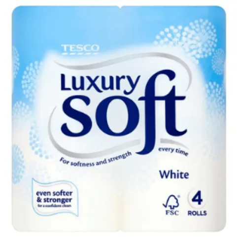 One Stop Luxury Soft White Toilet Tissue 4 Pack
