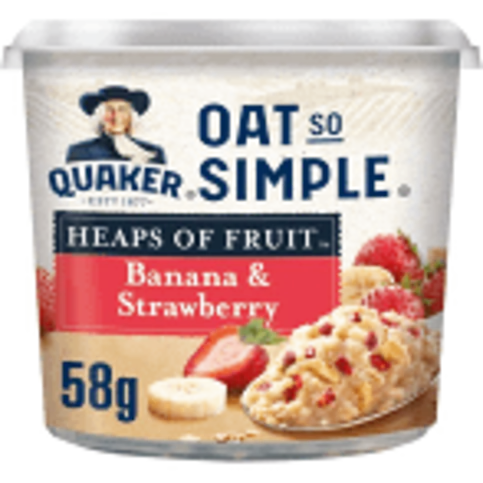 Quaker Oat So Simple Banana & Strawberry Porridge Pot 58g