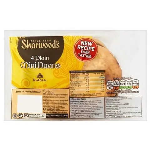 Sharwood's 4 Plain Mini Naans