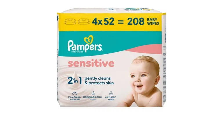 Pampers Sensitive Baby Wipes 4 Packs