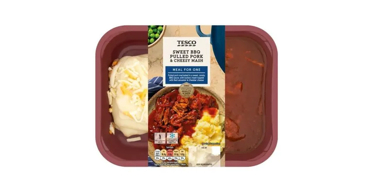 Tesco Sweet BBQ Pulled Pork & Cheesy Mash 400g