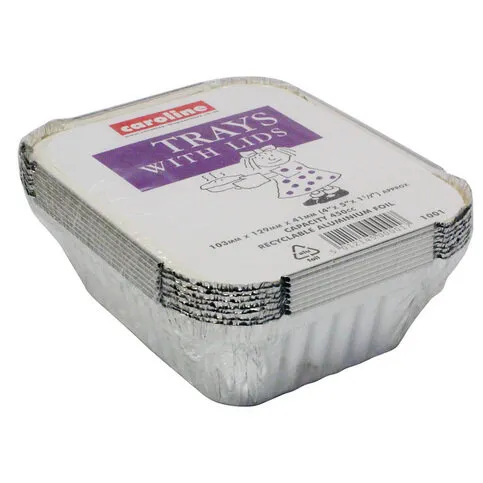 Foil Trays With Lids 10 Pack