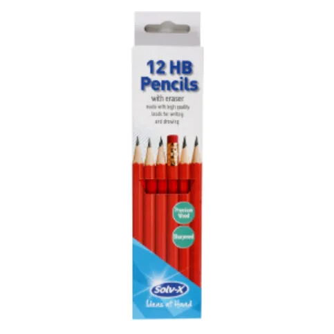12 HB PENCILS WITH ERASER